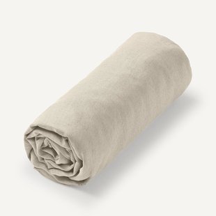 Hoeslaken in gewassen linnen, Elina voor dikke matras