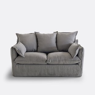 Bankhoes in gekreukt linnen Odna