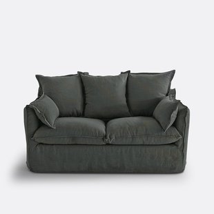 Bankhoes in gekreukt linnen Odna