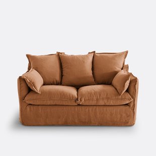 Bankhoes in gekreukt linnen Odna