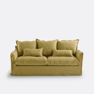 Bankhoes in gekreukt linnen Odna