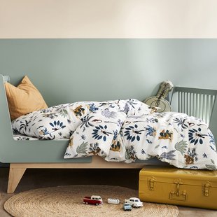 Dekbedovertrek in biologisch katoen, Petite Jungle