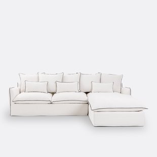 Hoes voor hoekbank, dik linnen, Odna