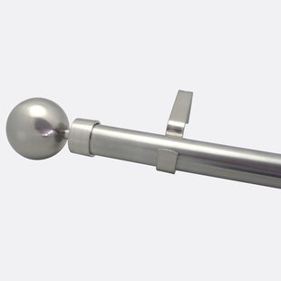 Uitschuifbare gordijnroede met bol, 120/210 cm