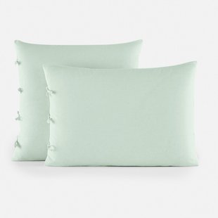 Effen kussensloop te strikken in katoen , Scenario