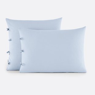 Effen kussensloop te strikken in katoen , Scenario