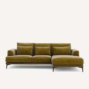 Rechtse hoekbank fluweel, Marsile