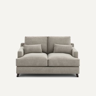 2-zits compacte bank in chenille fluweel, Alwine