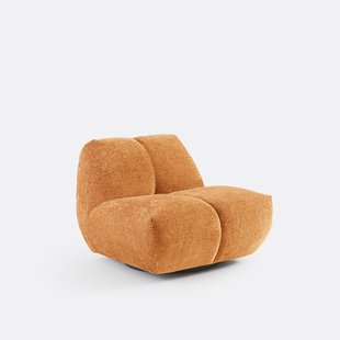 Draaibare fauteuil, dik fluweel, Nuria