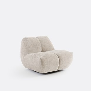 Draaibare fauteuil, dik fluweel, Nuria