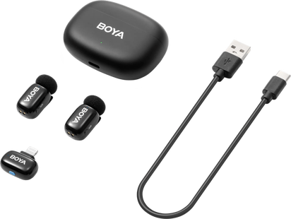 Boya Mini 2 Zwart voor Lightning