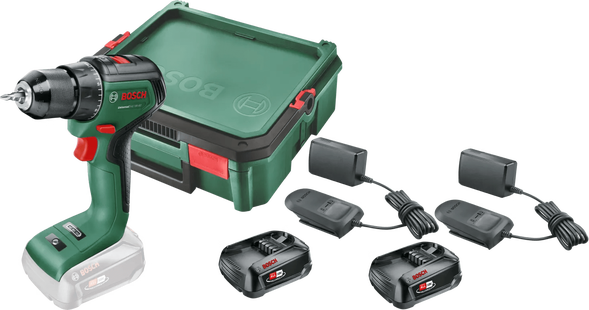 Bosch UniversalDrill 18V-60 2,5 Ah Accu (2x) SystemBox S Starterspakket