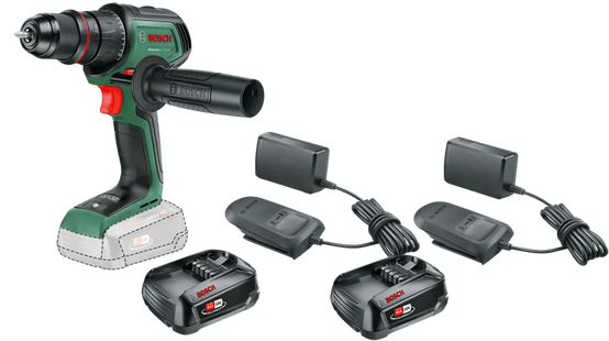 Bosch AdvancedDrill 18V-80 2,5 Ah Accu (2x) Starterspakket