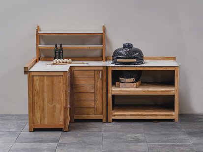 Passion Grills | Buitenkeuken Module Milano | Opstelling 21 | Albastro Cream