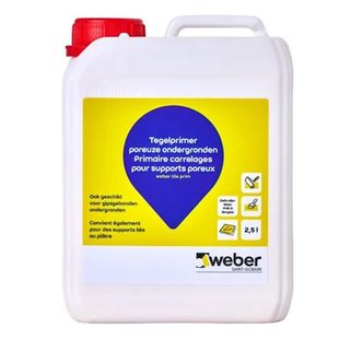 Weber Tegelprimer - Poreuze Ondergronden - Grijs - 2,5l