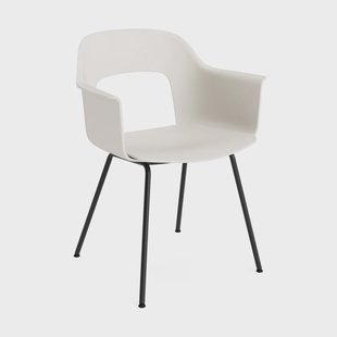 HAY Layout fauteuil 211 armstoel Cream white-zwartgelakt staal