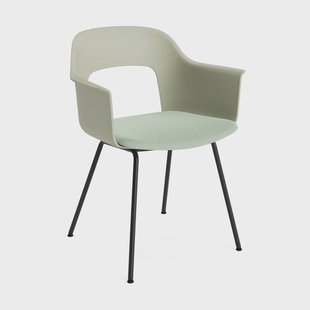 HAY Layout fauteuil 213 armstoel Relate 921-pastel green-zwartgelakt staal