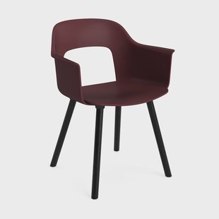HAY Layout fauteuil 211 armstoel Bordeaux-zwartgelakt eik