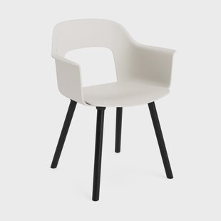 HAY Layout fauteuil 211 armstoel Cream white-zwartgelakte eik