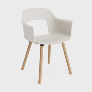 HAY Layout fauteuil 211 armstoel Cream white-gelakt eik