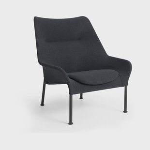 HAY O2 Lounge Chair fauteuil Soft black-zwartgelakt staal