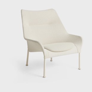 HAY O2 Lounge Chair fauteuil Soft cream-lackerad staal eggshell