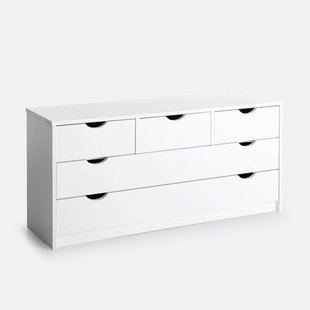 Ladekast met 5 lades, massief dennenhout, Crawley