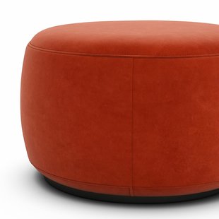 Poef XL in fluweel, Rosebury design E.Gallina