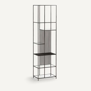 Boekenrek in staal en glas, Rectiligne