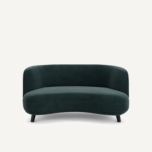 Bank XS in fluweel, Rosebury design E. Gallina