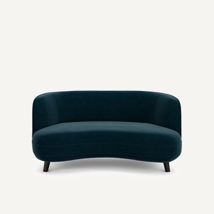 Bank XS in fluweel, Rosebury design E. Gallina