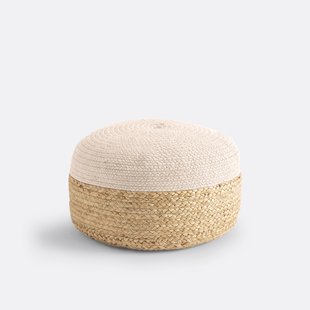 Bicolor poef in jute Popayan