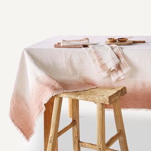Tafelkleed in linnen tie and dye Sunrise