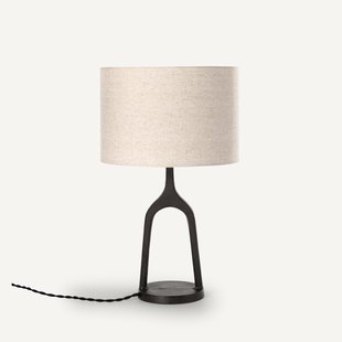 Taffellamp in metaal en linnen Jakomé