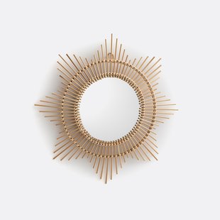 Bolle spiegel in rotan zonvormigø45 Nogu