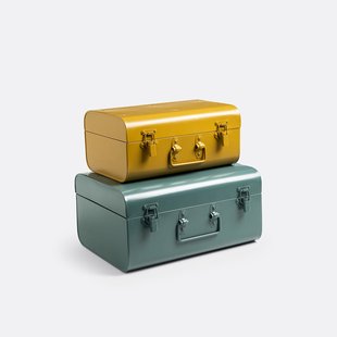 Set van 2 metalen koffers in plaatwerk, Masa