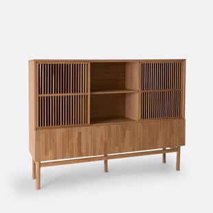 Servieskast-boekenkast van eikenhout en fineer, Bilbao