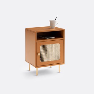 Nachtkastje, 1 deur met vlechtwerk Redpop