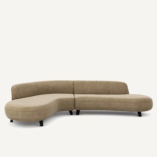 Hoekbank stonewashed fluweel, Rosebury