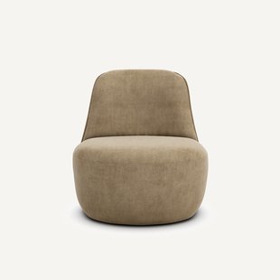 Draaifauteuil in stonewashed fluweel, Rosebury