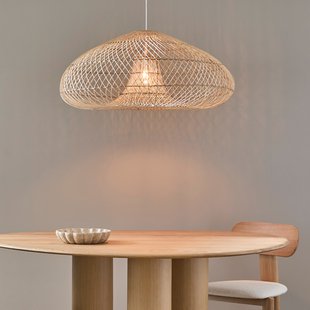 Hanglamp in gevlochten rotan, Titou