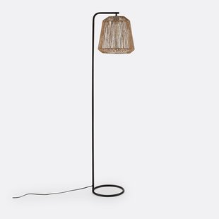 Voetlamp in metaal en hennep, Yaku