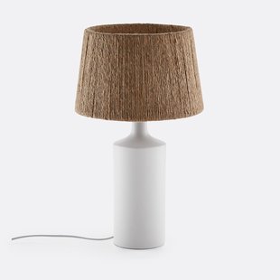 Tafellamp in keramiek en hennep, Yoru