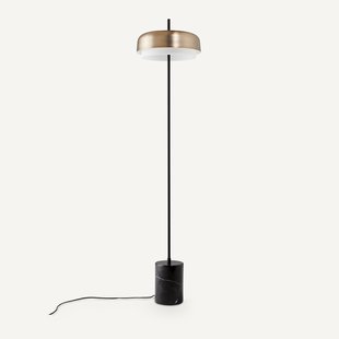 Staande lamp in metaal ijzer en marmer, Clepsos