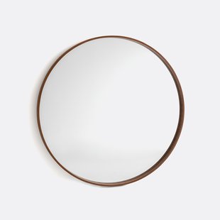 Ronde spiegel fineer notenhoutØ100 cm, Alaria