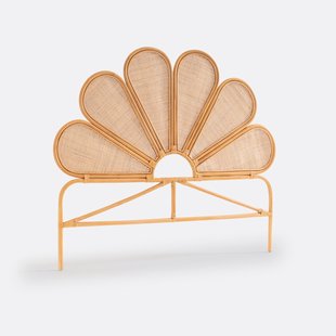 Vintage hoofdbord in rotan, Flores