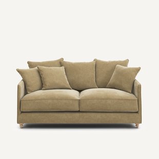 Omvormbare compacte bank. stonewashed fluweel, Lazare