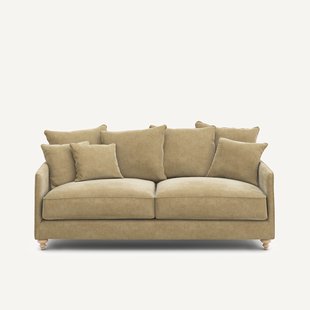 Omvormbare bank 3-zit. stonewashed fluweel, Lazare