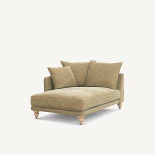 Longchair stonewashed fluweel, Lazare