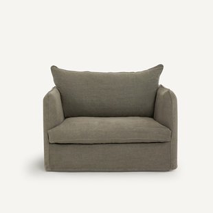 Fauteuil XL in dik stonewashed linnen, Neo Chiquito